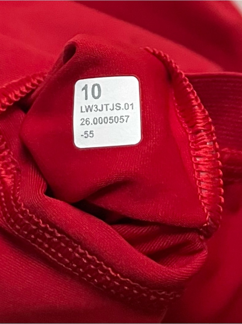 lululemon athletica All It Takes Ribbed Nulu V-Neck T Shirt Bra-Oxford Red-10 - Picture 5 of 7
